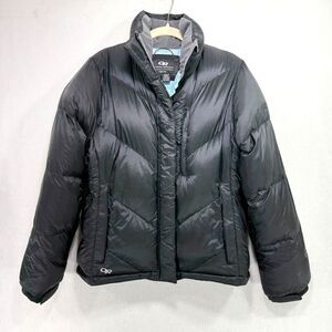 Outdoor Research Jacket Women S Black Puffer Goose Down Feather Quilted Gorpcore